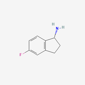 molecular formula C9H10FN B7804602 (R)-5-Fluoro-2,3-dihydro-1H-inden-1-amine CAS No. 864268-27-9