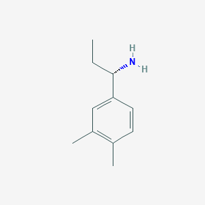 molecular formula C11H17N B7804628 (1S)-1-(3,4-Dimethylphenyl)propylamine 