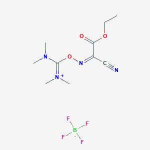 molecular formula C10H17BF4N4O3 B7804704 o-((Ethoxycarbonyl)cyanomethyleneamino)-n,n,n',n'-tetramethyluronium tetrafluoroborate 