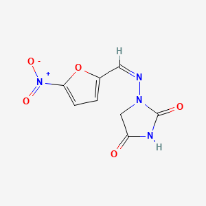 molecular formula C8H6N4O5 B7804820 Hydantoin, 1-(5-nitro-furfurylideneamino)- 