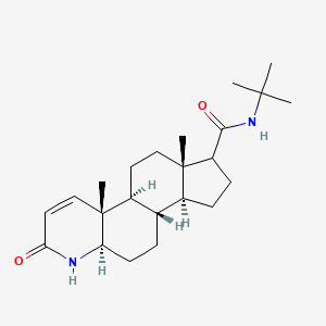 molecular formula C23H36N2O2 B7804897 N-tert-Butyl-3-oxo-4-aza-5alpha-androsta-1-ene-17-carboxamide 