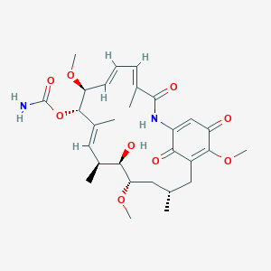 molecular formula C29H40N2O9 B7804987 [(4E,6E,8S,9S,10E,12S,13R,14S,16S)-13-hydroxy-8,14,19-trimethoxy-4,10,12,16-tetramethyl-3,20,22-trioxo-2-azabicyclo[16.3.1]docosa-1(21),4,6,10,18-pentaen-9-yl] carbamate 