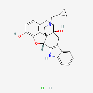 molecular formula C26H27ClN2O3 B7805053 (1S,2S,13R)-22-(cyclopropylmethyl)-14-oxa-11,22-diazaheptacyclo[13.9.1.01,13.02,21.04,12.05,10.019,25]pentacosa-4(12),5,7,9,15,17,19(25)-heptaene-2,16-diol;hydrochloride 