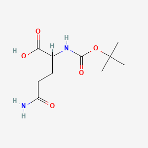 molecular formula C10H18N2O5 B7805175 5-Amino-2-((tert-butoxycarbonyl)amino)-5-oxopentanoic acid 