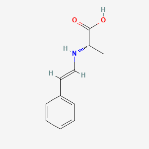 molecular formula C11H13NO2 B7805202 (2S)-2-[[(E)-2-phenylethenyl]amino]propanoic acid 