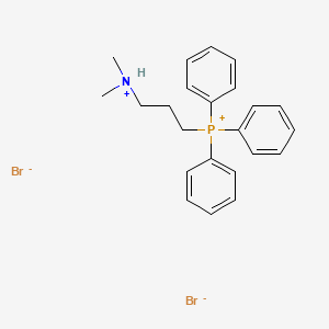 molecular formula C23H28Br2NP B7805214 Dimethyl(3-triphenylphosphaniumylpropyl)azanium;dibromide 