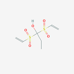 molecular formula C7H12O5S2 B7805273 1,1-Bis(vinylsulfonyl)propan-1-ol 