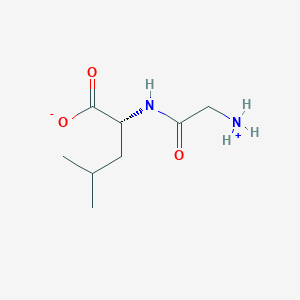 molecular formula C8H16N2O3 B7805281 (2R)-2-[(2-azaniumylacetyl)amino]-4-methylpentanoate 