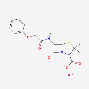 molecular formula C16H17KN2O5S B7805328 Phenoxymethylpenicillinic acid potassium salt 