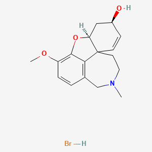 molecular formula C17H22BrNO3 B7805333 (12S,14R)-9-methoxy-4-methyl-11-oxa-4-azatetracyclo[8.6.1.01,12.06,17]heptadeca-6(17),7,9,15-tetraen-14-ol;hydrobromide 