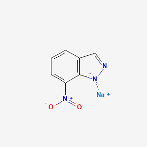molecular formula C7H4N3NaO2 B7805347 7-Nitroindazole, Sodium Salt 