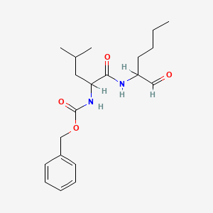 benzyl N-{3-methyl-1-[(1-oxohexan-2-yl)carbamoyl]butyl}carbamate