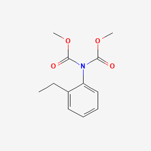 molecular formula C12H15NO4 B7805443 methyl N-(2-ethylphenyl)-N-methoxycarbonylcarbamate 