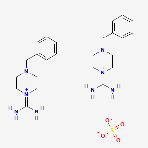 molecular formula C24H38N8O4S B7805444 (4-Benzylpiperazin-1-ium-1-ylidene)methanediamine;sulfate 