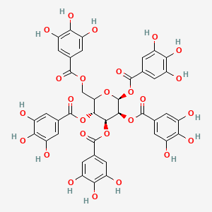 molecular formula C41H32O26 B7805462 [(3R,4S,5S,6S)-3,4,5,6-tetrakis[(3,4,5-trihydroxybenzoyl)oxy]oxan-2-yl]methyl 3,4,5-trihydroxybenzoate 