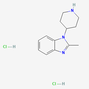 molecular formula C13H19Cl2N3 B7805466 2-Methyl-1-(piperidin-4-yl)-1H-1,3-benzodiazole dihydrochloride 