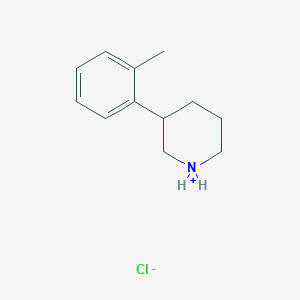 molecular formula C12H18ClN B7805479 3-(2-Methylphenyl)piperidin-1-ium;chloride 