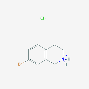 molecular formula C9H11BrClN B7805501 7-Bromo-1,2,3,4-tetrahydroisoquinolin-2-ium;chloride 