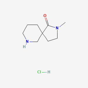 molecular formula C9H17ClN2O B7805505 2,7-Diazaspiro[4.5]decan-1-one,2-methyl-, (Hydrochloride) (1:1) 