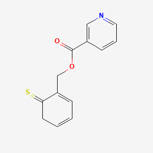 molecular formula C13H11NO2S B7805596 (6-Sulfanylidenecyclohexa-1,3-dien-1-yl)methyl pyridine-3-carboxylate 