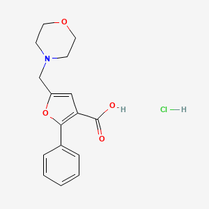 molecular formula C16H18ClNO4 B7805612 5-Morpholin-4-ylmethyl-2-phenyl-furan-3-carboxylic acid hydrochloride 