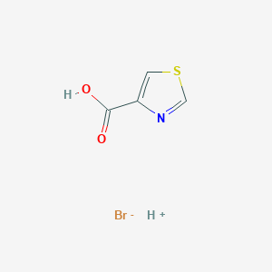 molecular formula C4H4BrNO2S B7805660 Hydron;1,3-thiazole-4-carboxylic acid;bromide 
