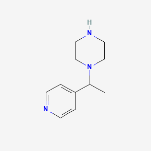 molecular formula C11H17N3 B7805678 1-(1-(Pyridin-4-yl)ethyl)piperazine 