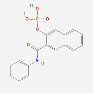 molecular formula C17H14NO5P B078057 N-苯基-3-(膦酰氧基)萘-2-甲酰胺 CAS No. 13989-98-5