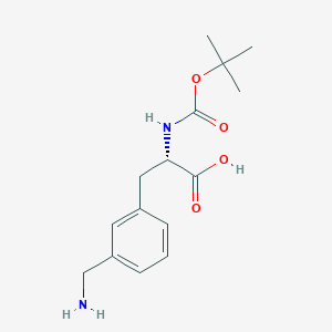 molecular formula C15H22N2O4 B7805725 3-(Aminomethyl)-N-Boc-L-phenylalanine 
