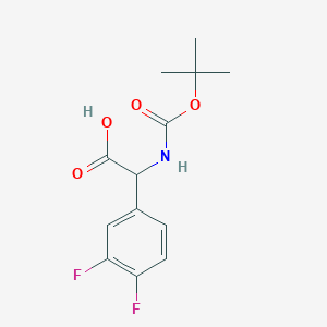 molecular formula C13H15F2NO4 B7805738 a-(Boc-amino)-3,4-difluorobenzeneacetic acid 