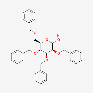 molecular formula C34H36O6 B7805754 (3S,4S,5R,6R)-3,4,5-tris(benzyloxy)-6-((benzyloxy)methyl)tetrahydro-2H-pyran-2-ol 
