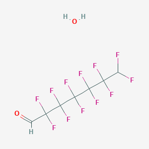 molecular formula C7H4F12O2 B7805778 7H-Dodecafluoroheptanealdehyde hydrate 