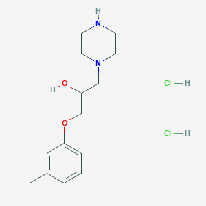 molecular formula C14H24Cl2N2O2 B7805788 1-Piperazin-1-yl-3-m-tolyloxypropan-2-ol dihydrochloride 