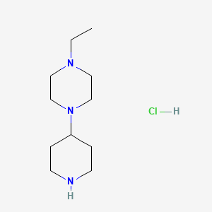 molecular formula C11H24ClN3 B7805812 1-Ethyl-4-(piperidin-4-yl)piperazine hydrochloride 