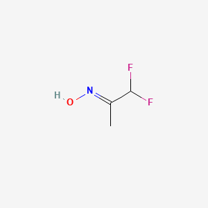 molecular formula C3H5F2NO B7805910 (NE)-N-(1,1-difluoropropan-2-ylidene)hydroxylamine 