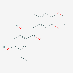1-(5-Ethyl-2,4-dihydroxyphenyl)-2-(7-methyl-2,3-dihydro-1,4-benzodioxin-6-yl)ethanone