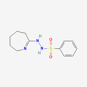 molecular formula C12H17N3O2S B7805915 N'-(3,4,5,6-tetrahydro-2H-azepin-7-yl)benzenesulfonohydrazide 