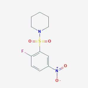 molecular formula C11H13FN2O4S B7805924 1-(2-Fluoro-5-nitrobenzenesulfonyl)piperidine 
