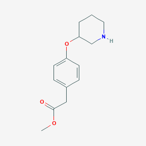 Methyl 2-[4-(3-piperidinyloxy)phenyl]acetate
