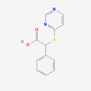Phenyl(pyrimidin-4-ylsulfanyl)acetic acid