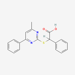 alpha-((4-Methyl-6-phenyl-2-pyrimidinyl)thio)benzeneacetic acid