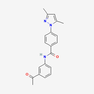 N-(3-acetylphenyl)-4-(3,5-dimethyl-1H-pyrazol-1-yl)benzamide
