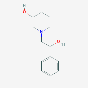 molecular formula C13H19NO2 B7806003 1-(2-Hydroxy-2-phenylethyl)piperidin-3-ol 