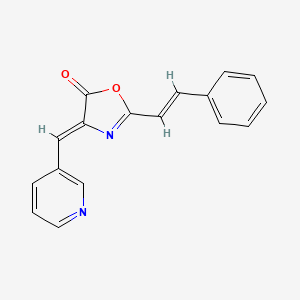 2-(2-Phenylethenyl)-4-(pyridin-3-ylmethylidene)-4,5-dihydro-1,3-oxazol-5-one