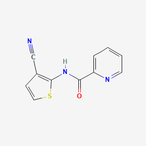 molecular formula C11H7N3OS B7806037 N-(3-cyanothiophen-2-yl)picolinamide 