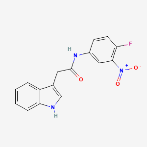 N-(4-fluoro-3-nitrophenyl)-2-(1H-indol-3-yl)acetamide