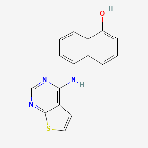 5-(Thieno[2,3-d]pyrimidin-4-ylamino)naphthalen-1-ol