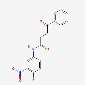 molecular formula C16H13FN2O4 B7806050 N-(4-fluoro-3-nitrophenyl)-4-oxo-4-phenylbutanamide 