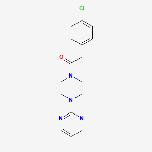 2-(4-Chlorophenyl)-1-(4-(pyrimidin-2-yl)piperazin-1-yl)ethan-1-one