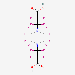 molecular formula C10H2F16N2O4 B7806103 Perfluoro-3,3'-(piperazine-1,4-diyl)dipropanoic acid CAS No. 948014-40-2